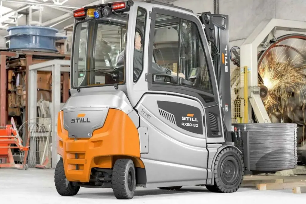 A STILL electric counterbalance forklift